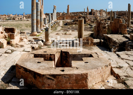 La Basilica di Apuleio in Sabratha (Libia) Foto Stock