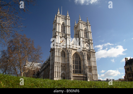 Un inizio di primavera immagine dell Abbazia di Westminster (la chiesa Collegiata di San Pietro a Westminster), Londra. Mar 2009 Foto Stock