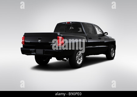 2009 Dodge Dakota Big Horn in nero - angolo posteriore vista Foto Stock
