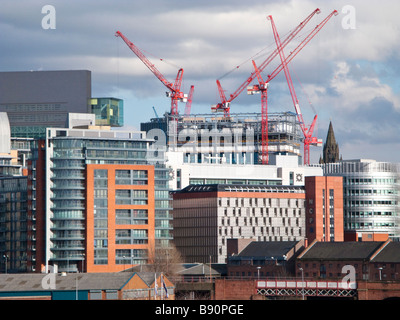 I siti di costruzione intorno a Manchester. Foto Stock