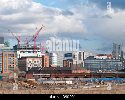 I siti di costruzione intorno a Manchester. Foto Stock