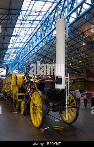 Museo Nazionale Ferroviario York Replica del razzo Foto Stock