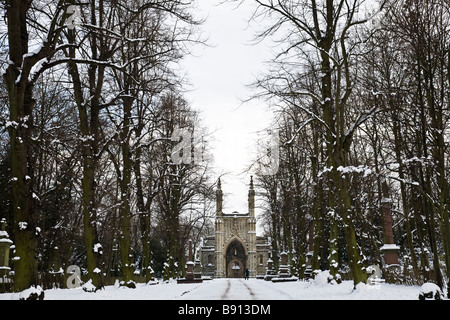 La cappella del cimitero di Nunhead nel sud est di Londra Foto Stock