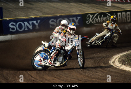 Hans Nielsen nel mondo Speedway Championships in Amsterdam Olanda 6 9 1987 Foto Stock