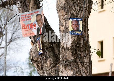 Poster della campagna per un Antigua del partito laburista e un United Progressive candidato del partito in occasione delle elezioni generali del 12 marzo 2009 Foto Stock