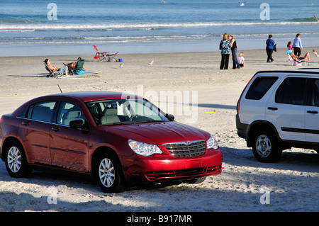 Autos su New Smyrna Beach Florida Foto Stock