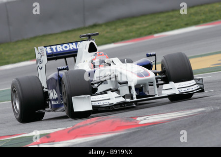 Simone Rosa Semedia 11 03 2009 Barcellona ESP auto di Formula Uno nella foto R Kubica BMW Sauber F1 racing team Foto Stock