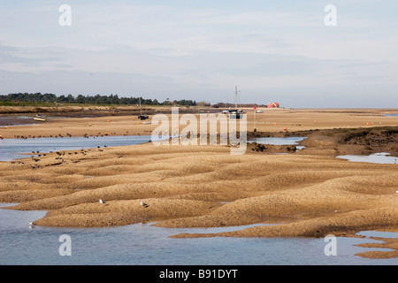 Marea a 'pozzetti accanto al mare", Norfolk, Inghilterra, Regno Unito. Foto Stock