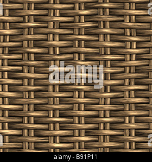 Grande immagine di sfondo di legno o bambo cesto in vimini tessere Foto Stock