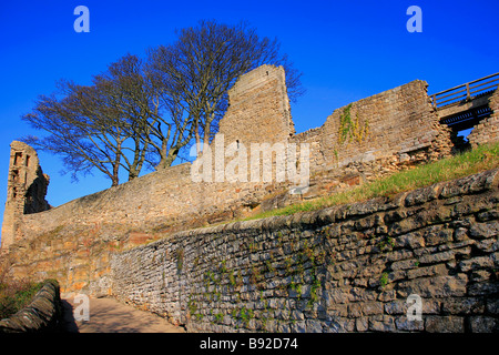 Le pareti in rovina di Heritage Site Barnard Castle Durham County Teesdale England Regno Unito Foto Stock