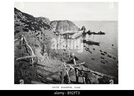 Porto cruix sark Sark è una piccola isola nel sud-ovest del canale inglese. È una delle Isole del Canale, fa parte della Foto Stock