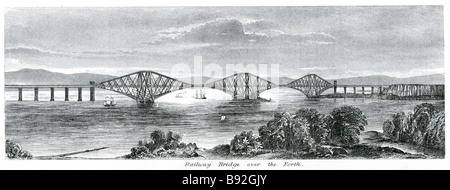 Ponte ferroviario sul Forth il Forth Bridge è una struttura a sbalzo il ponte ferroviario sul Firth of Forth nell est della Scozia, t Foto Stock