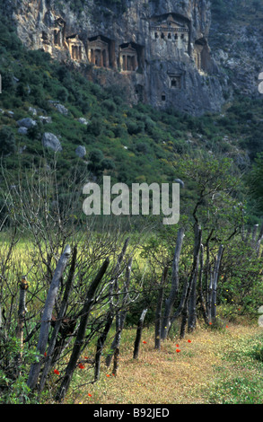 Tombe Lycean Dalyan Turchia Foto Stock