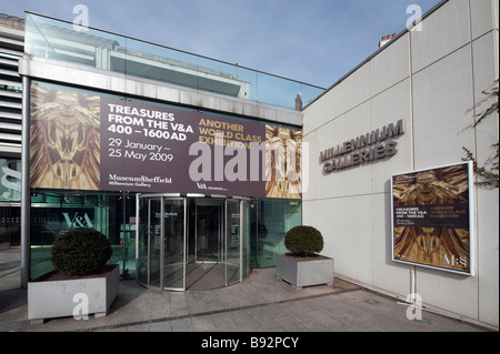 Sheffield Millennium Galleries ingresso principale su "Arundel Gate', Sheffield, "South Yorkshire, Inghilterra, "Gran Bretagna" Foto Stock