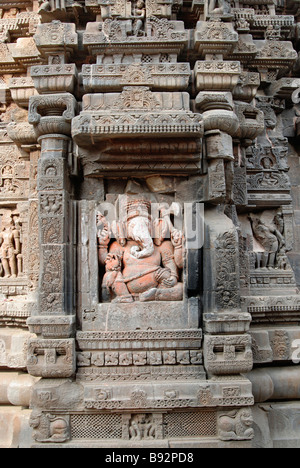 Tempio Sisiresvara, Ganesha sulla parete sud. Bhubaneshwar, Orissa, India. Foto Stock