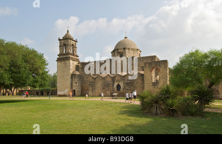 Texas San Antoino Missions National Historical Park Mission San Jose fondata 1720 Foto Stock