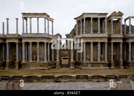 Europa Spagna Estremadura anfiteatro di Merida Foto Stock