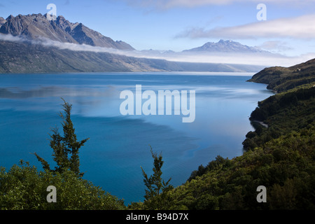 Il lago di Wakatipu Glenorchy Isola del Sud della Nuova Zelanda Foto Stock