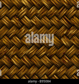 Grande immagine di sfondo di legno o bambo cesto in vimini tessere Foto Stock