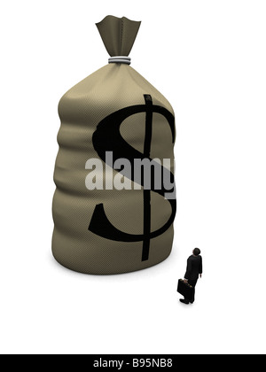 uomo e denaro Foto Stock