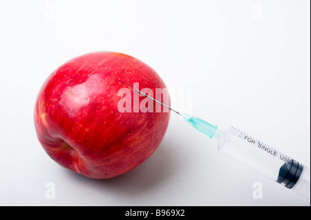 Concetto di immagine di prodotti agricoli geneticamente modificati Foto Stock