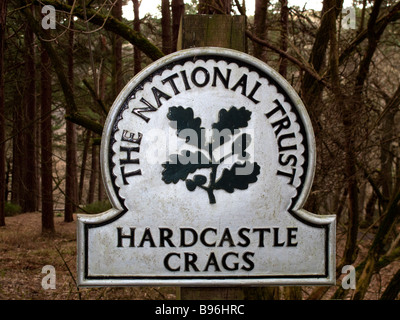 Hardcastle Crags segno, vicino a Hebden Bridge, Calderdale Foto Stock