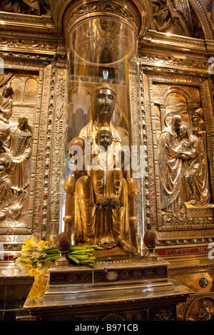 La Moreneta, Monestir de Montserrat, monastero di montagna, Spagna Foto Stock