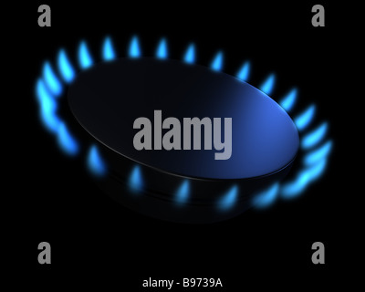 fiamma del gas Foto Stock