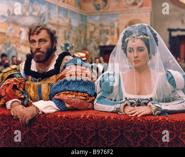 La bisbetica domata 1967 Columbia film con Elizabeth Taylor e Richard Burton Foto Stock