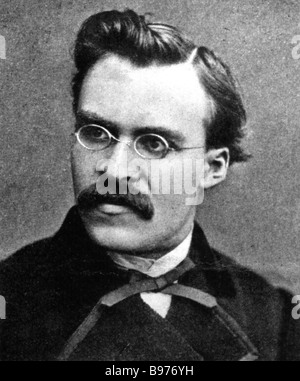 FRIEDRICH NIETZSCHE filosofo tedesco nel 1895 Foto Stock