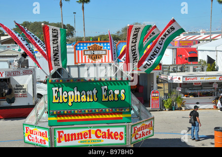 Stand alimentari a Florida State Fairgrounds Tampa Foto Stock