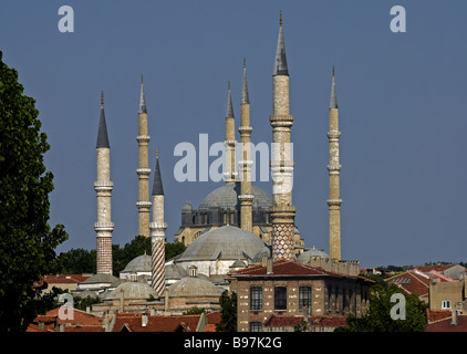 Uc Serefeli moschea e la Moschea Selimiye, Edirne in Turchia Foto Stock