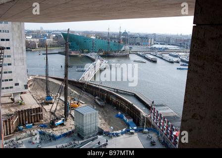 Nord/Sud Metroline costruzione Amsterdam Foto Stock