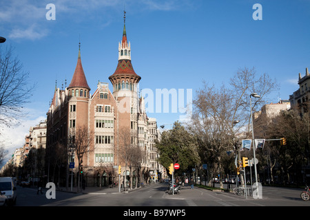 La Casa de les Punxes Barcellona Spagna Foto Stock