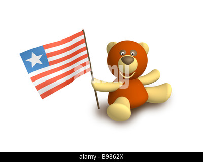 Bandiera della Liberia Foto Stock
