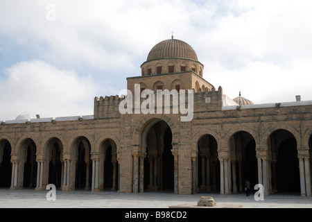 La grande moschea in Tunisia la città santa di Kairouan è il nord Africa è più importante di pellegrinaggio islamico site Foto Stock
