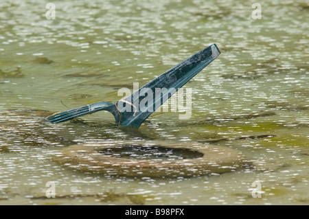 Volare il ribaltamento in disuso di una cava di pietra Foto Stock