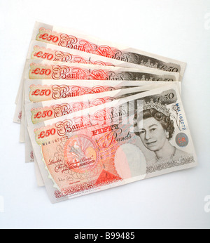 Cinquanta pound note Foto Stock