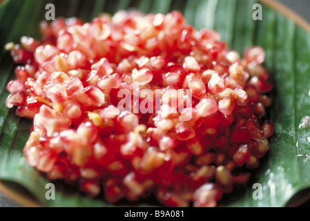 I semi di melograno, extreme close-up Foto Stock