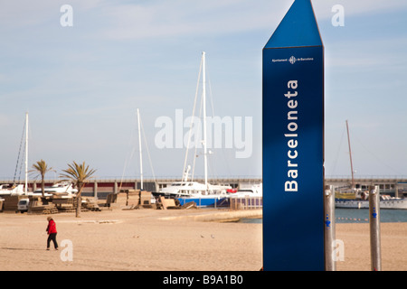 Poble Nou, Barceloneta Vila Olimpica, Barcellona Foto Stock