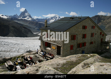 Monte Rosa Capanna Svizzera Foto Stock