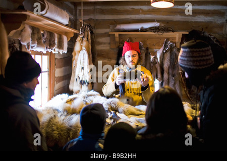 Un Francese Canadese Fur trader al Festival du Voyageur, San Bonifacio, Winnipeg, Manitoba, Canada. Foto Stock