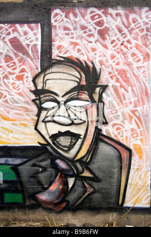 Graffiti nel centro cittadino di Toronto Foto Stock