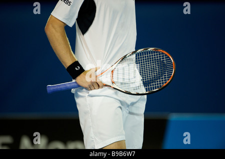 David Lloyd's giocatore di tennis Andy Murray della Gran Bretagna durante gli Australian Open Grand Slam 2009 a Melbourne Foto Stock