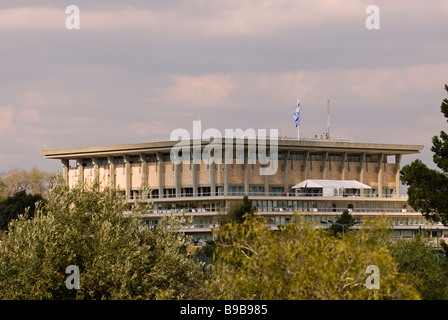 Vista della Knesset unicamerale il legislatore nazionale di Israele, trova in Givat Ram, Gerusalemme Ovest. Israele Foto Stock