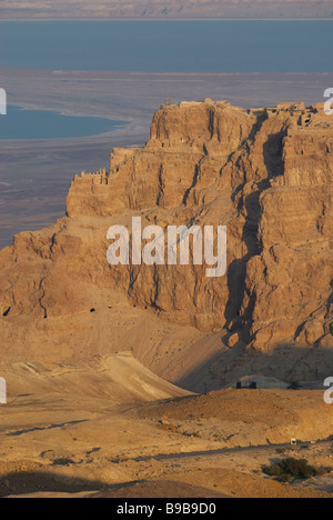 Vista generale di Masada sito archeologico Mar Morto Israele Foto Stock