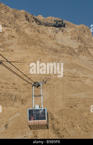 Funivie in Masada sito archeologico Mar Morto Israele Foto Stock