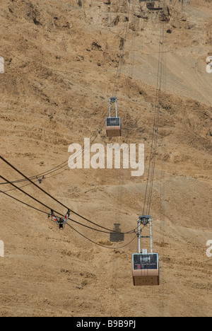 Funivie in Masada sito archeologico Mar Morto Israele Foto Stock