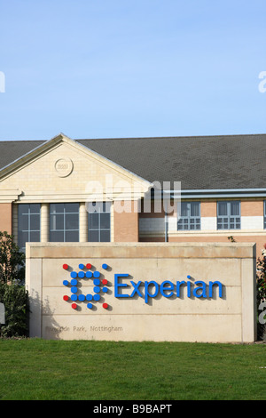 Experian ufficio a Nottingham, Inghilterra, Regno Unito Foto Stock