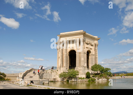 Water Tower, chateau d'deau, tempio corinzio con serbatoio acqua, Montpellier, Francia Foto Stock